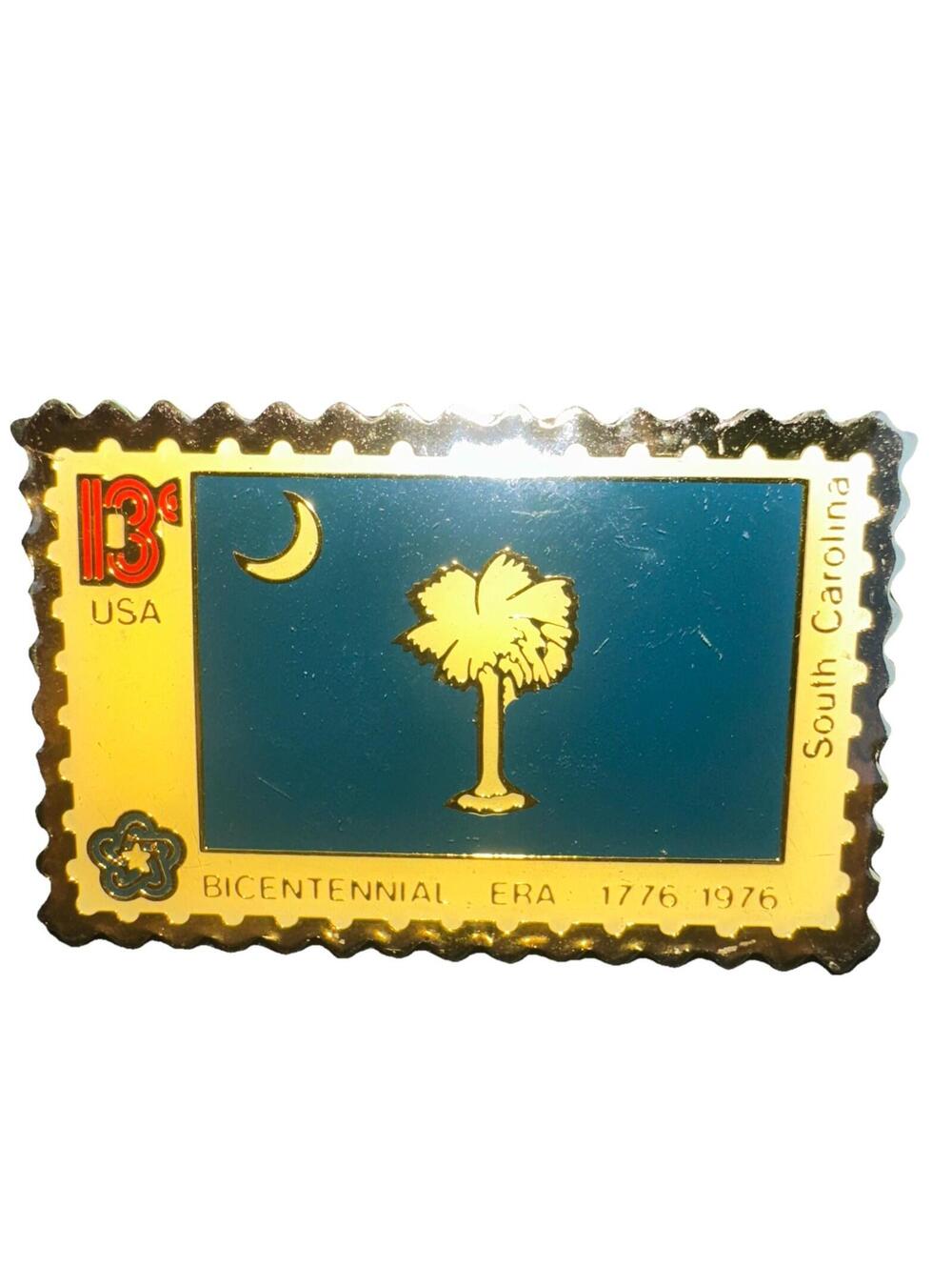 USPS Stamp Pin South Carolina ERA 1776-1976 Collector Pin